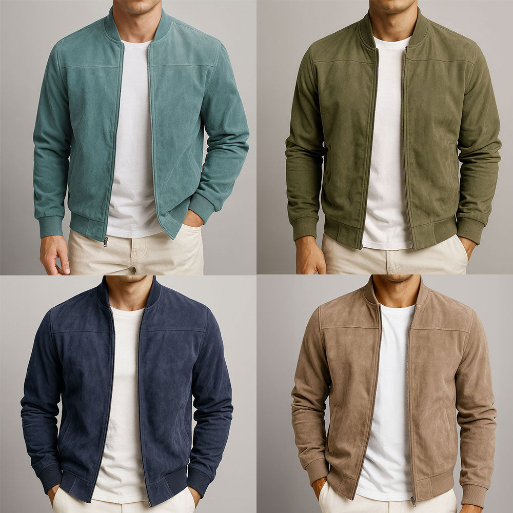 Blouson aviateur en daim Oliardi Riviera