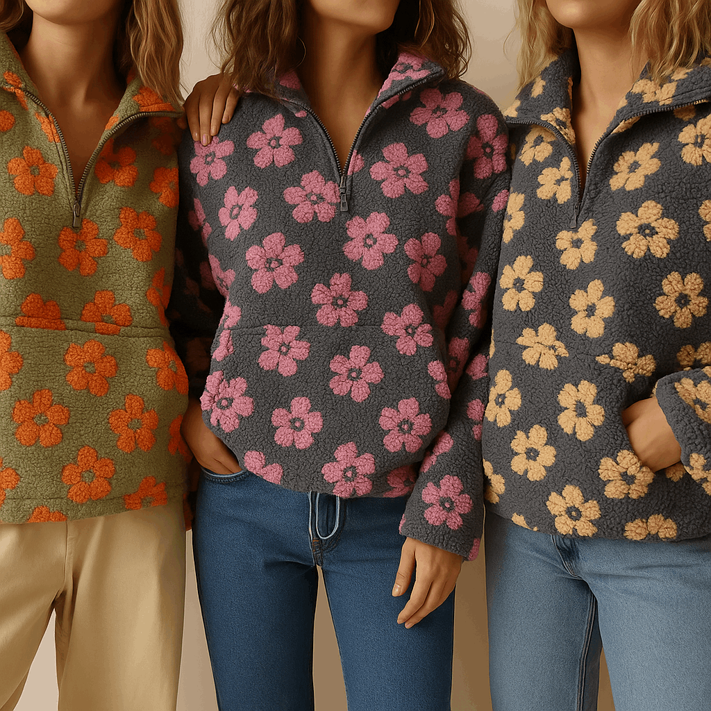 Oliardi Daisy Bloom-Pattern Knit Pullover