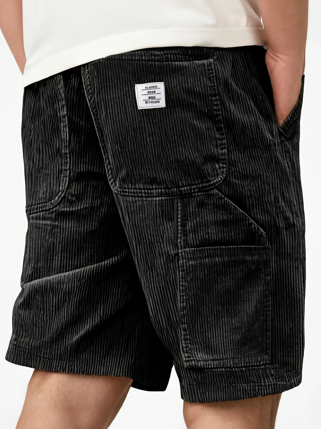 Bresano short utilitaire en velours côtelé
