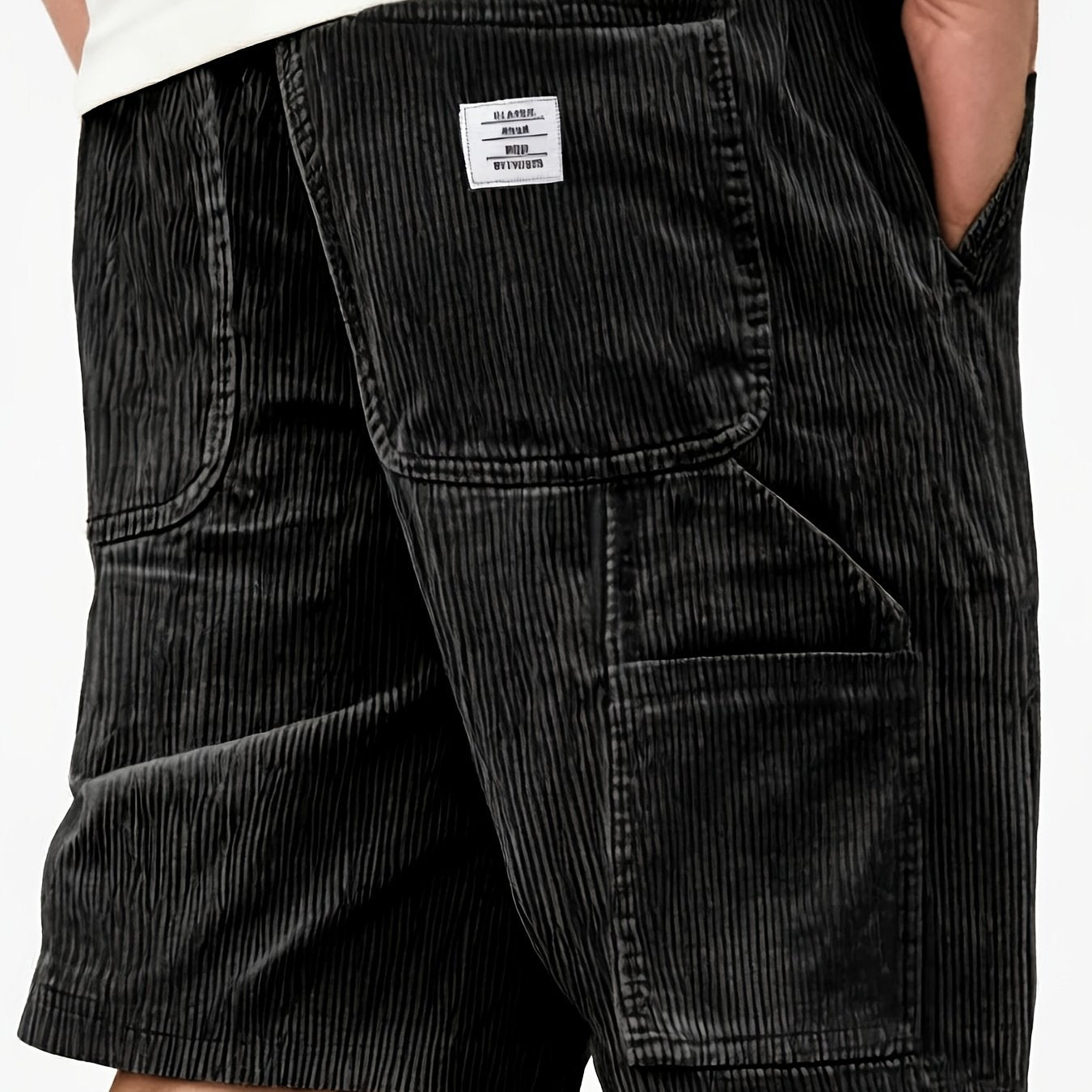Bresano short utilitaire en velours côtelé