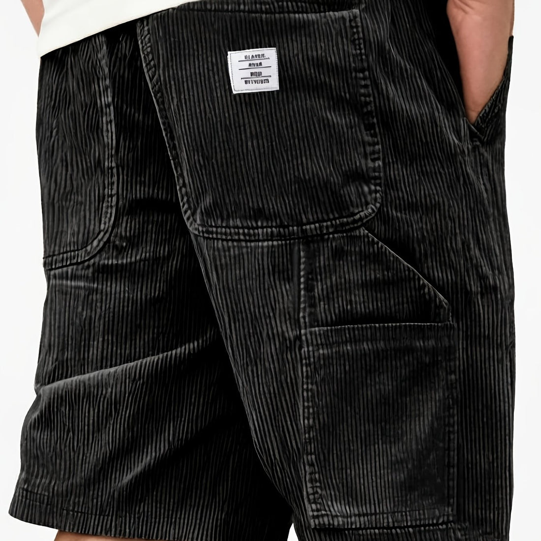 Bresano short utilitaire en velours côtelé