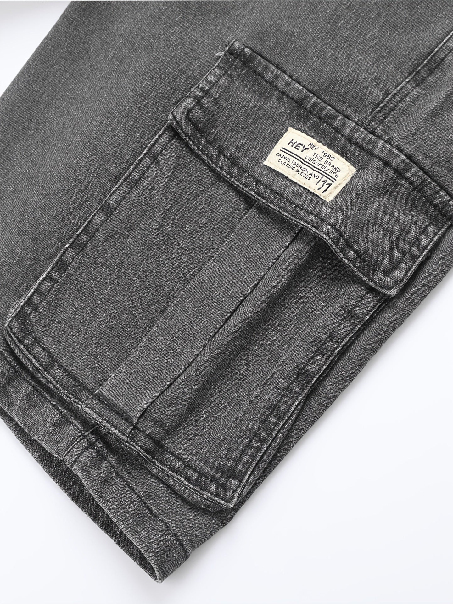 Rovello Short Cargo en Denim Délavé