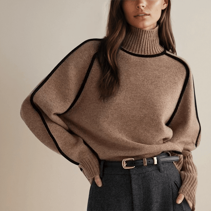 Oliardi Odette Classic High-Neck Knit Sweater