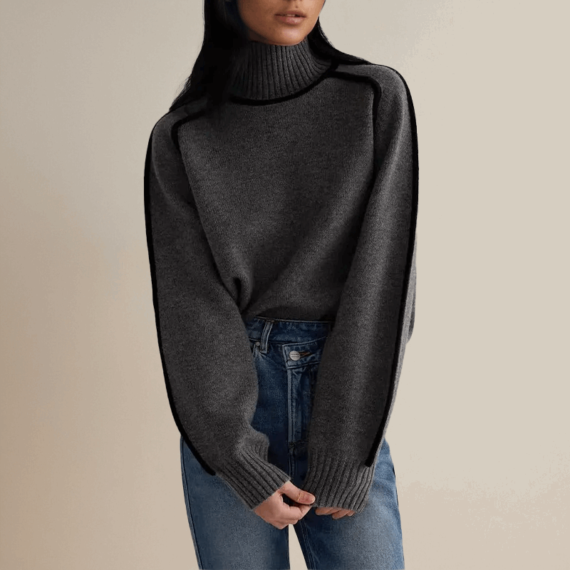 Oliardi Odette Classic High-Neck Knit Sweater