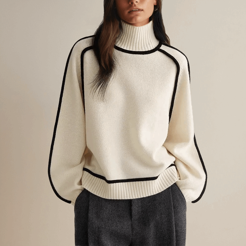 Oliardi Odette Classic High-Neck Knit Sweater