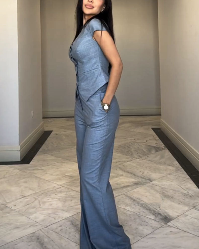 Oliardi Vivienne Wide-Leg Two-Piece Set