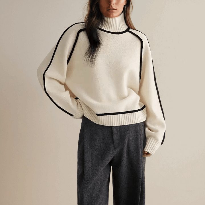 Oliardi Odette Classic High-Neck Knit Sweater