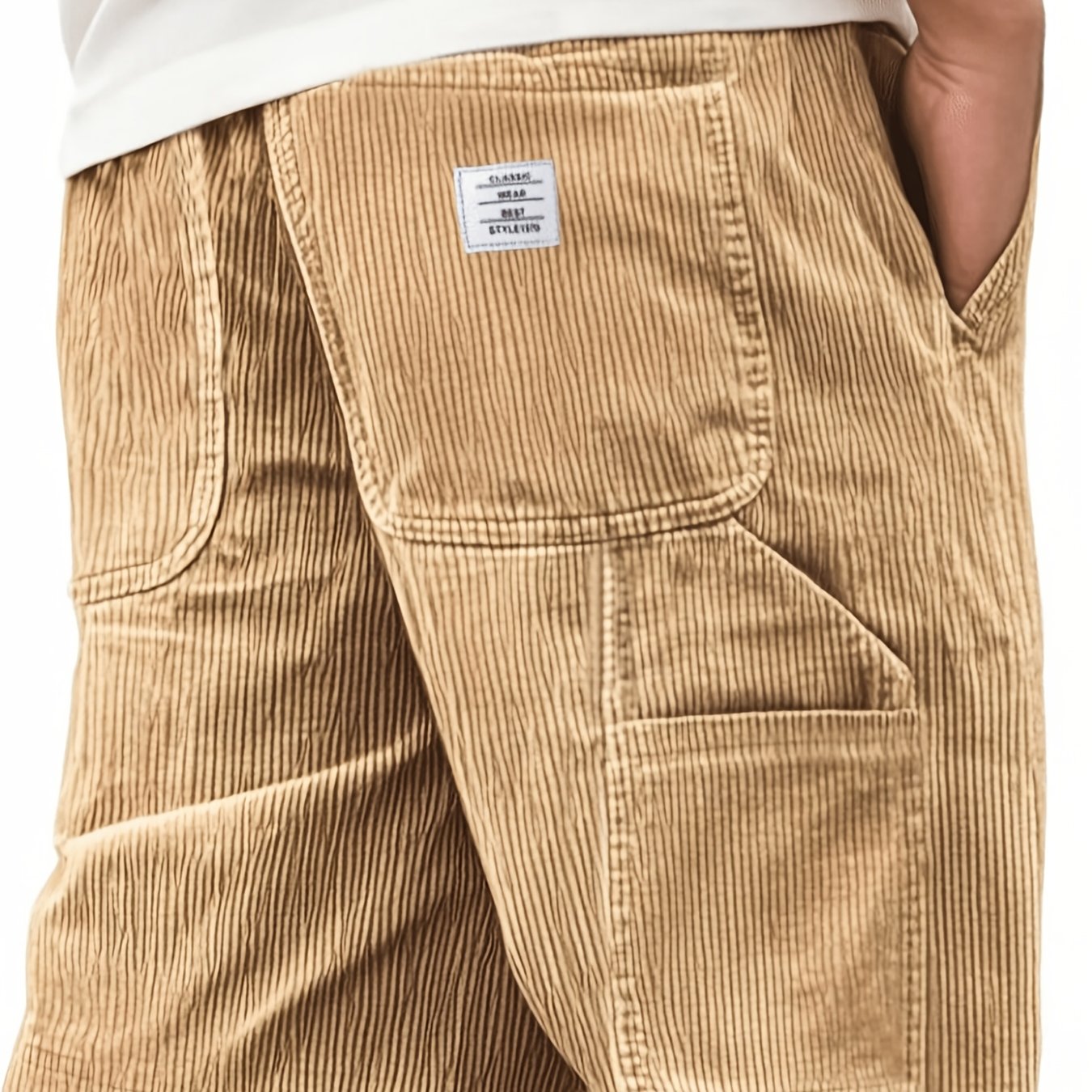 Bresano short utilitaire en velours côtelé
