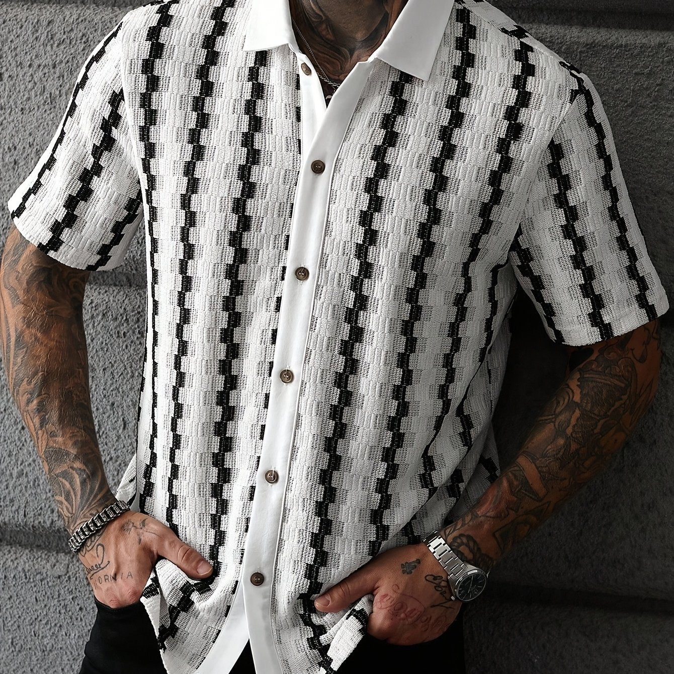 Montieri Jacquard Cuban Shirt