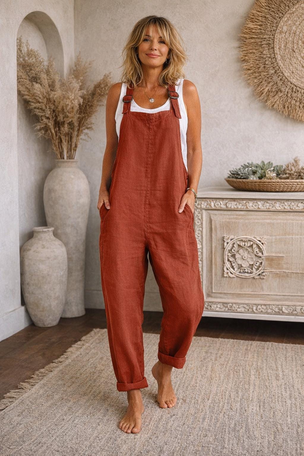 Oliardi Solenne Linen Jumpsuit