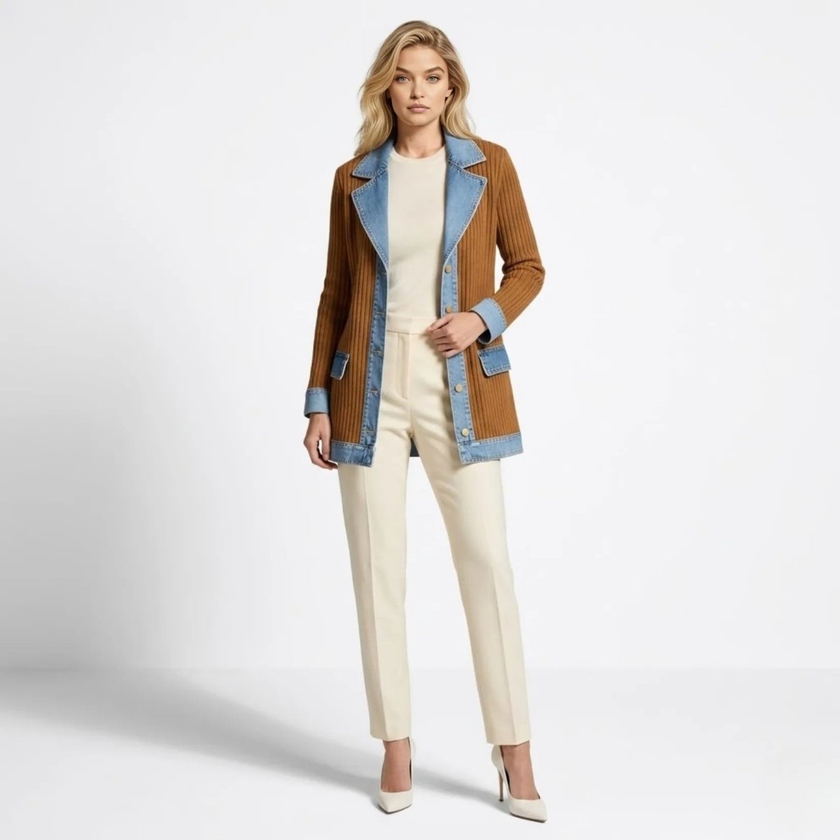 Oliardi Elara Hybrid Knit Cardigan Jacket