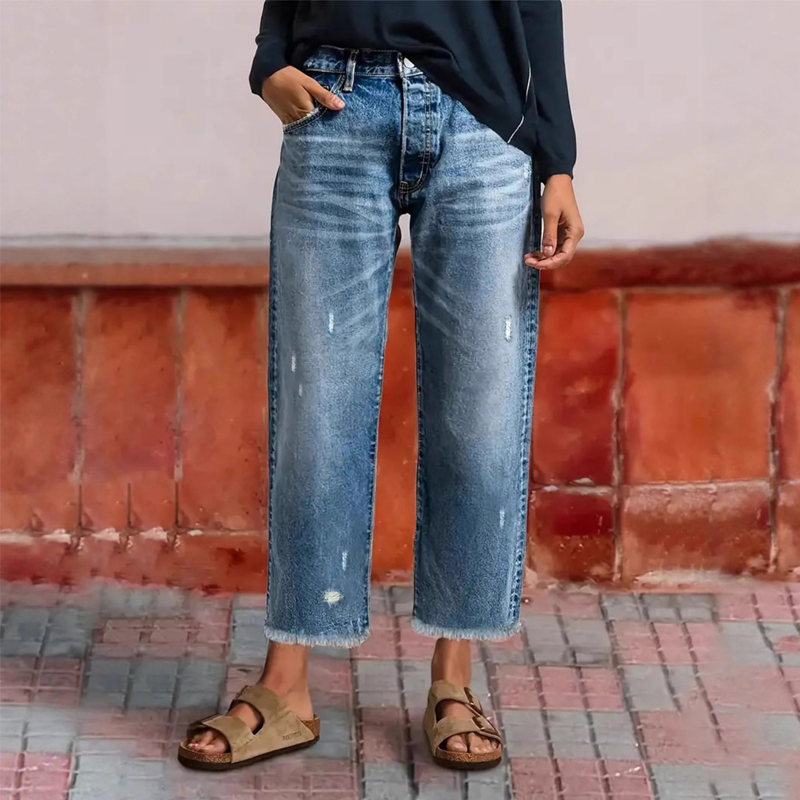 Aurelle Relaxed Cropped Jeans