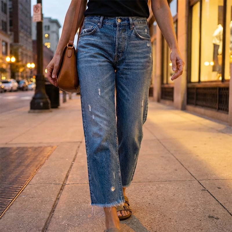 Aurelle Relaxed Cropped Jeans