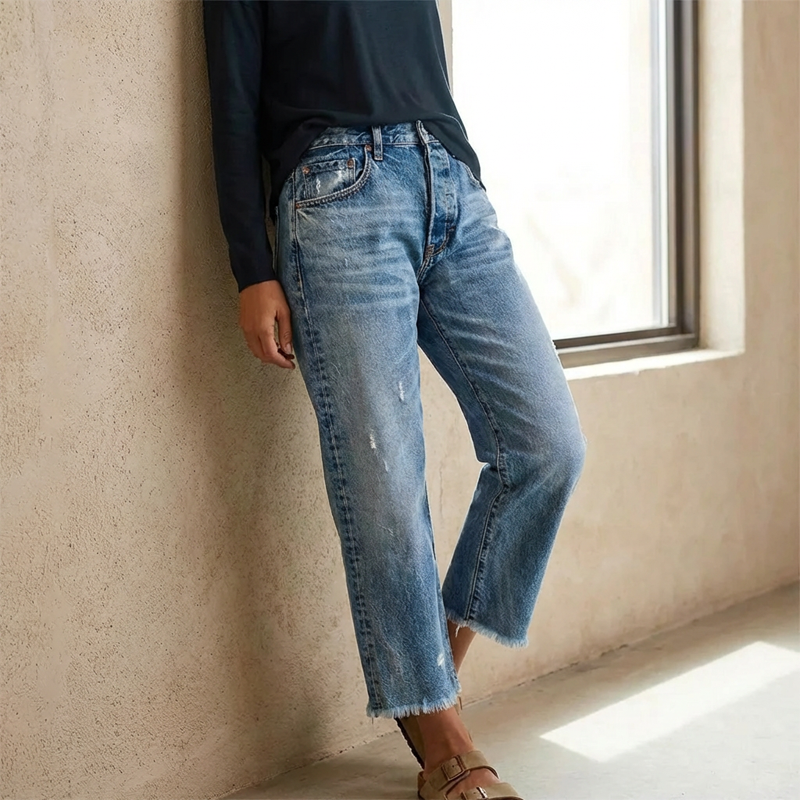 Aurelle Relaxed Cropped Jeans