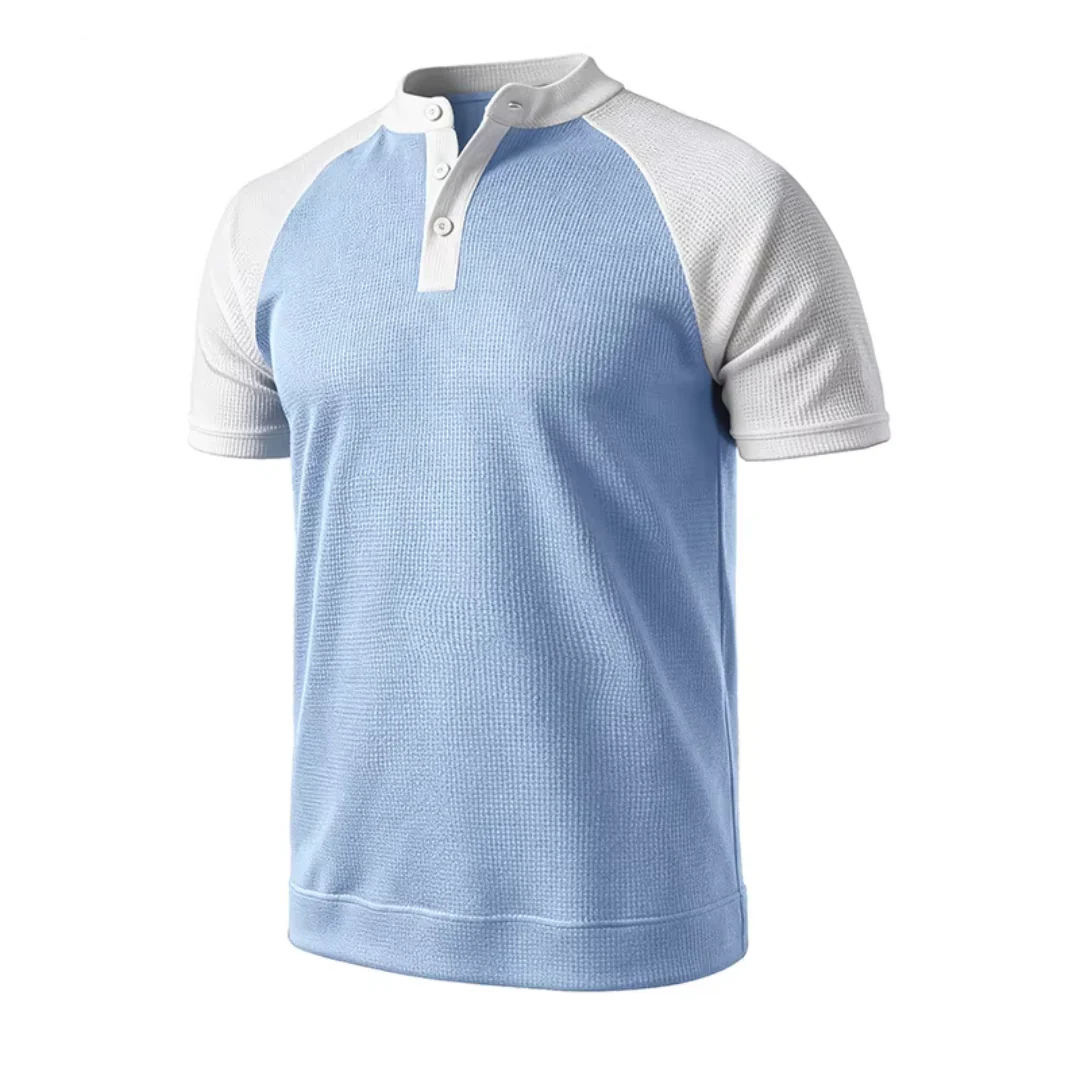 Calvero Textured Henley T-Shirt
