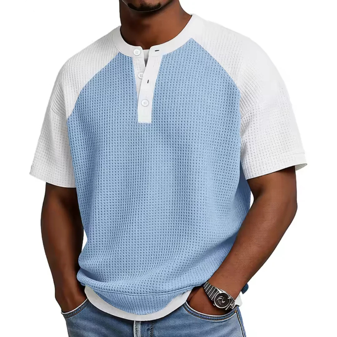 Calvero Textured Henley T-Shirt